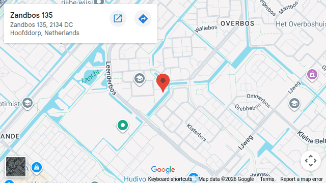Locatie van Klusbedrijf Gierveld op de kaart: Zandbos 135 in Hoofddorp